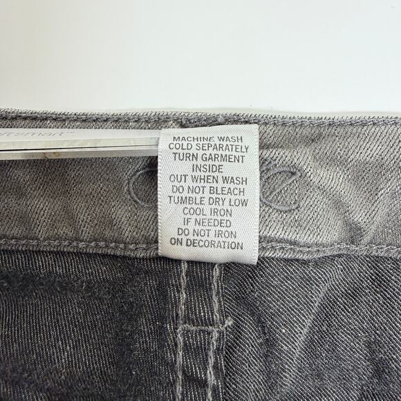 CACHE Skinny Jeans Rhinestone Detail Women’s 8 Gray Silver Stretch - Picture 8 of 11